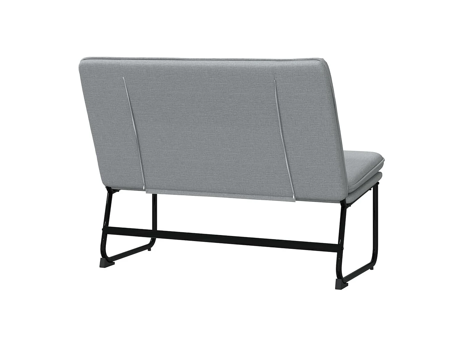 Bankje 100x75x76 cm stof lichtgrijs NL738823