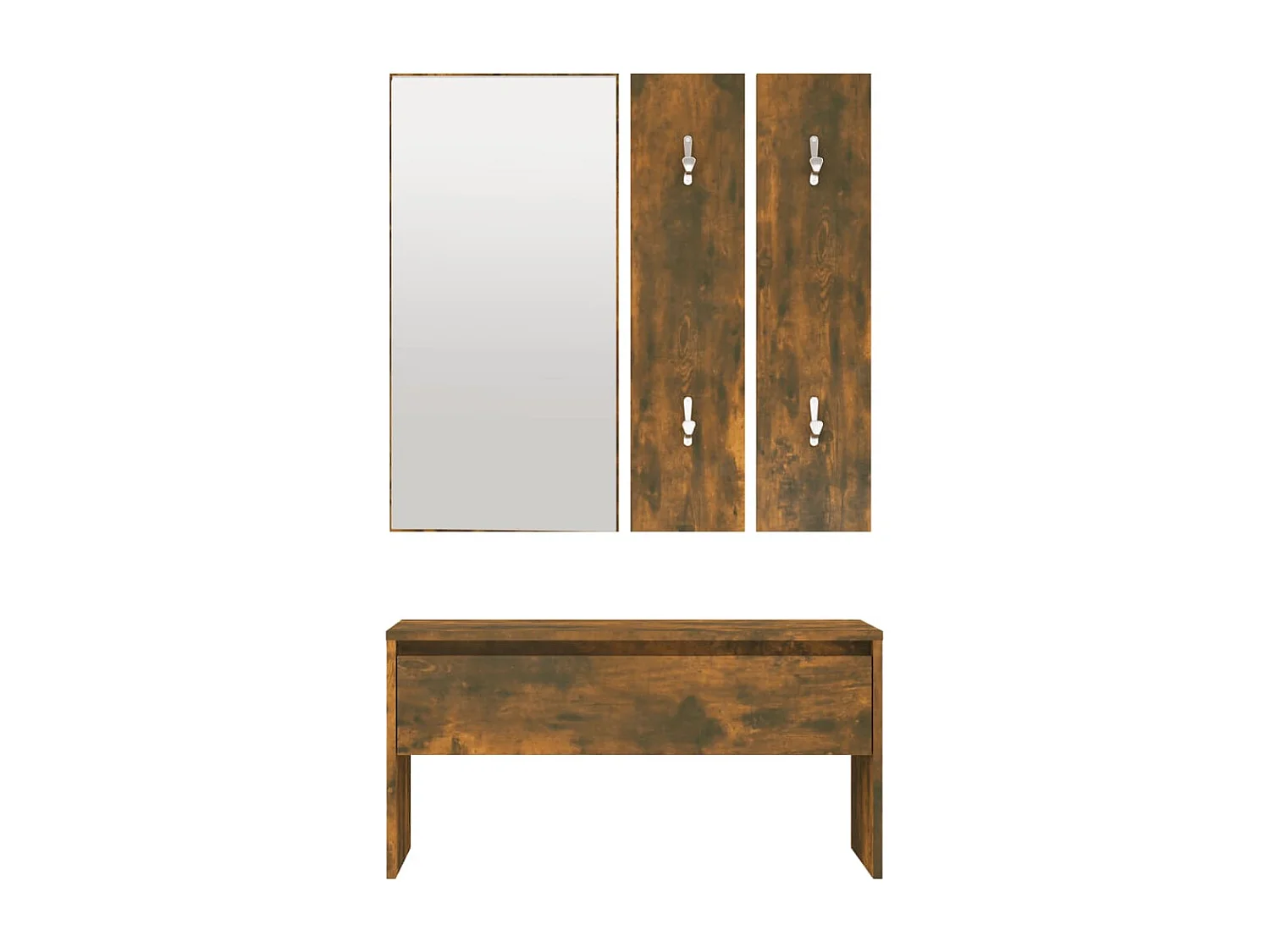 Ensemble de meubles de couloir Chêne fumé Bois d'ingénierie REO76706