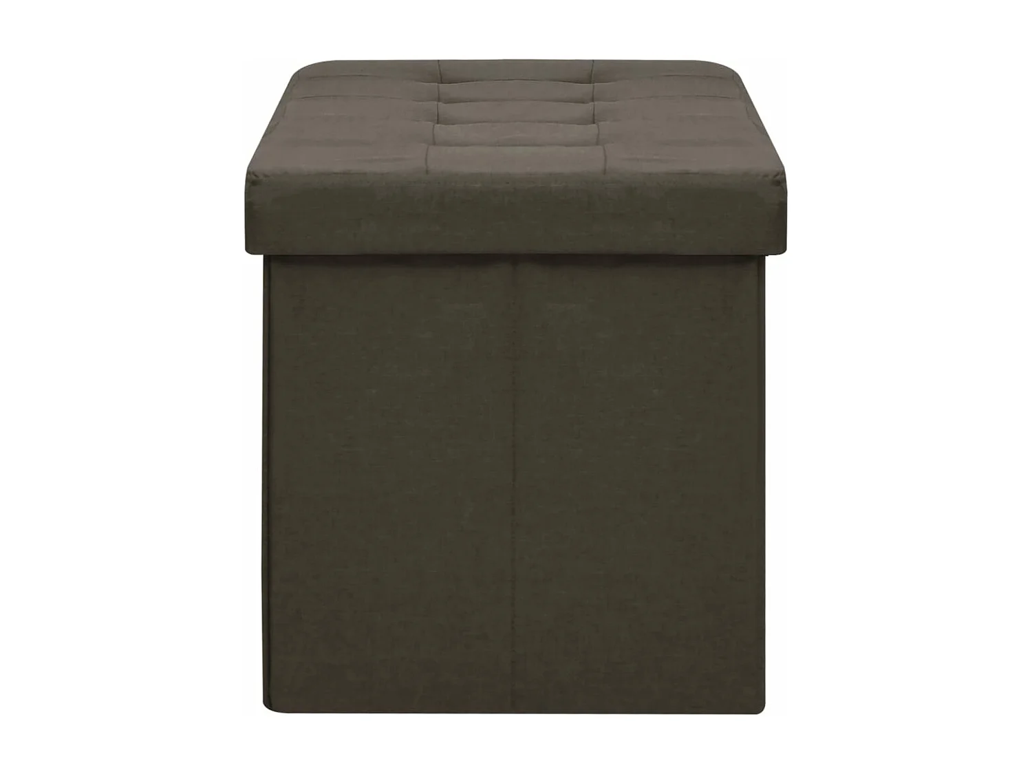 Banc de rangement pliable Marron foncé Faux lin REO85745