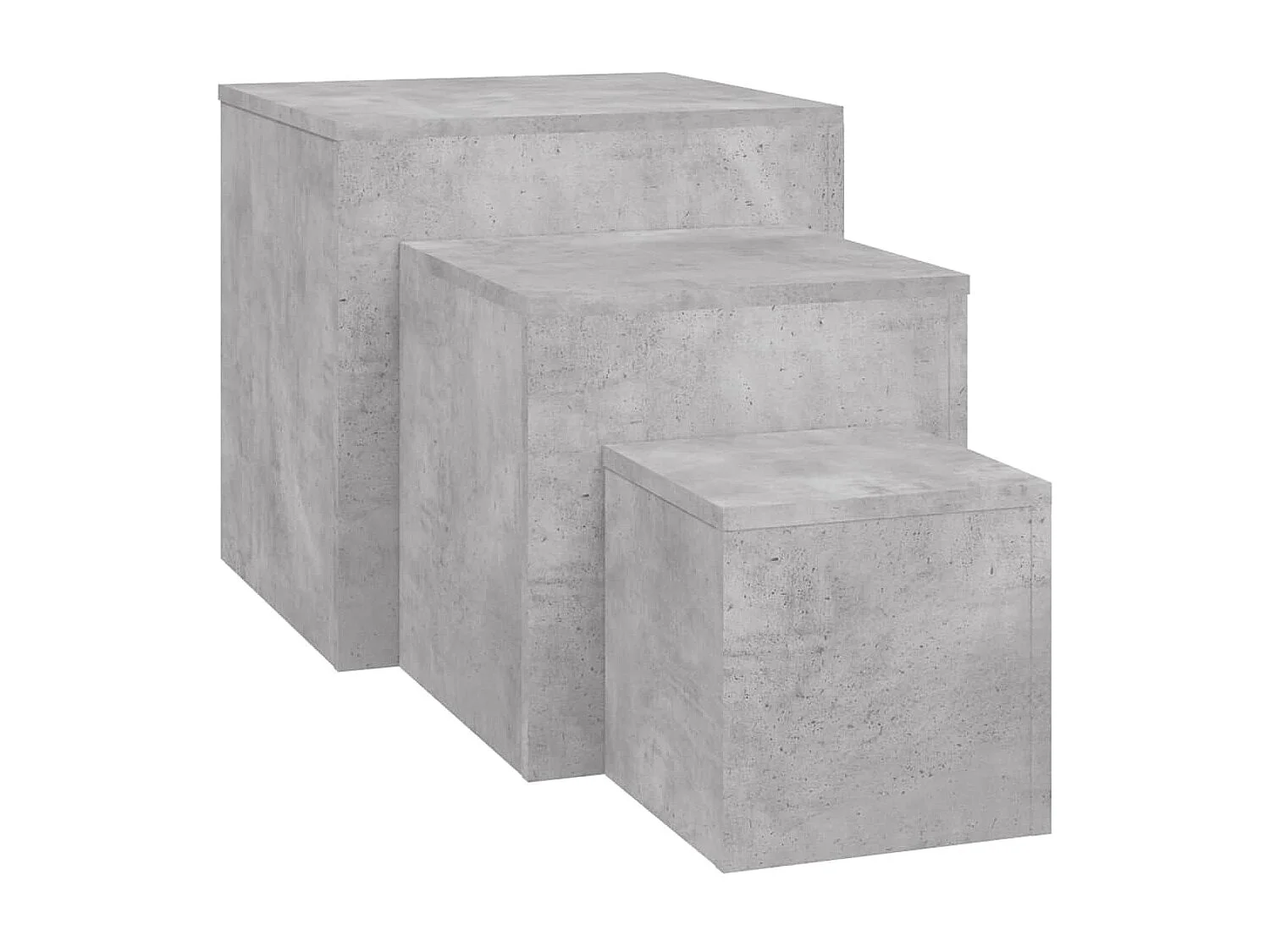 Tables basses 3 pcs Gris béton Aggloméré GHR55541