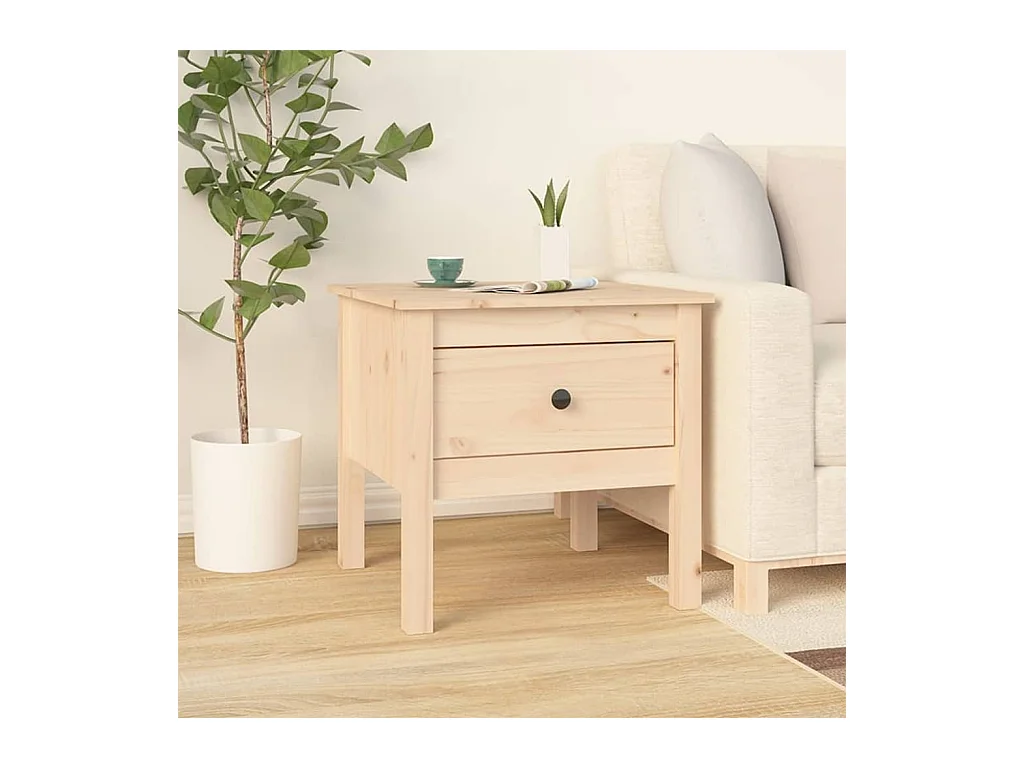 Table basse 50x50x49 cm Bois massif de pin GHR61242