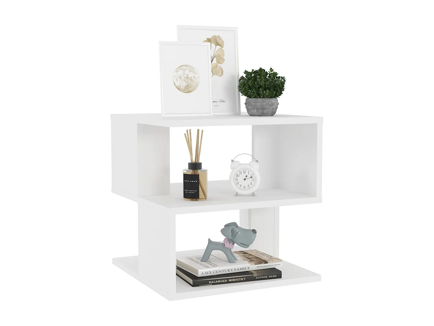 Table basse Blanc 40x40x40 cm Aggloméré GHR90764