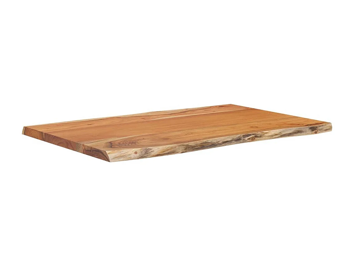 Table basse 60x40x2,5cm bois massif acacia bordure assortie GHR42802