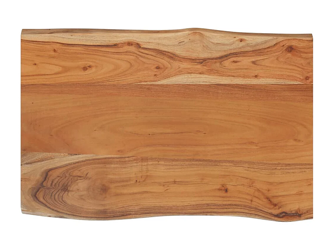 Table basse 60x40x2,5cm bois massif acacia bordure assortie GHR42802