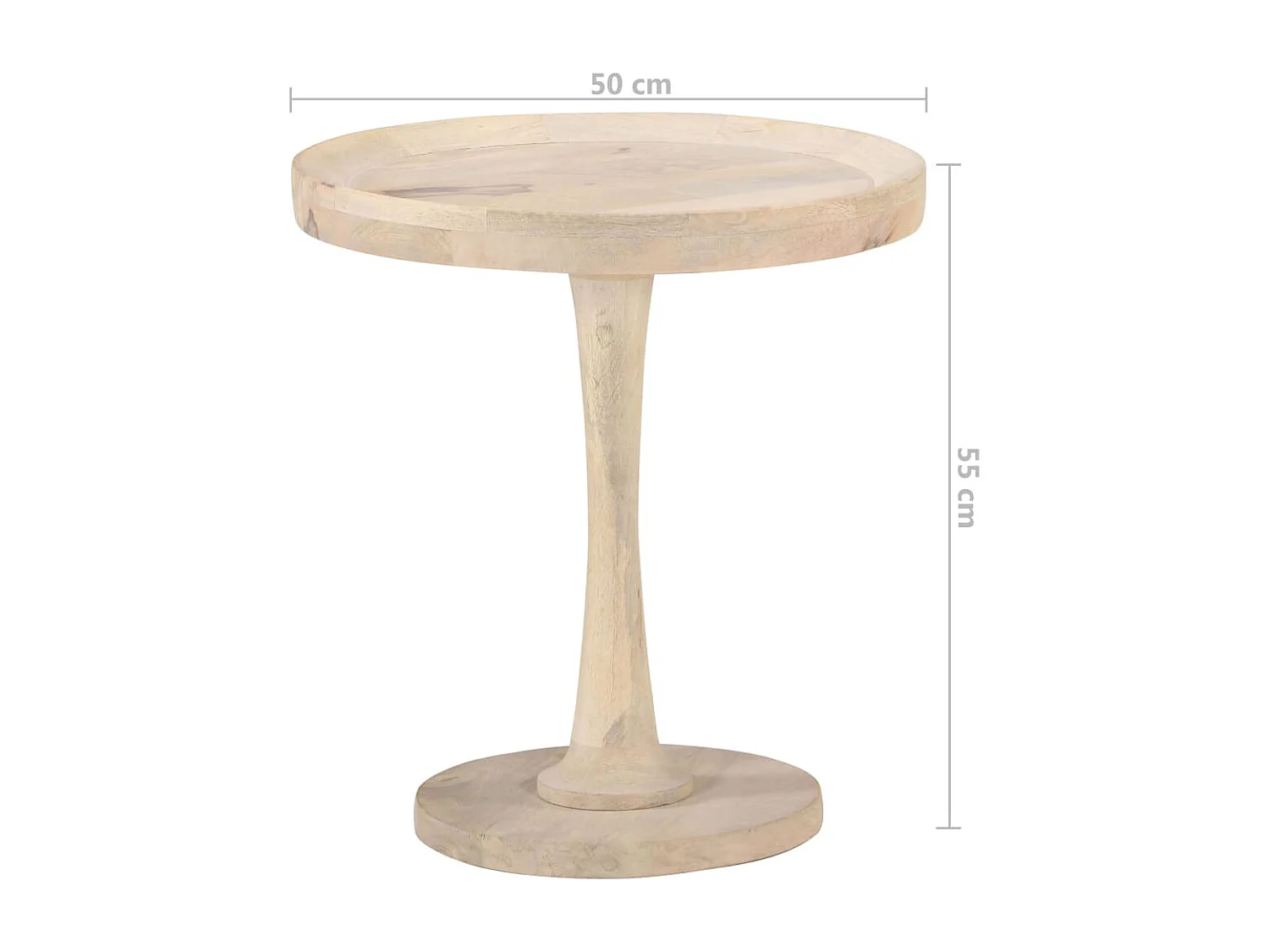 Table basse Ø50x55 cm Bois de manguier massif GHR94153