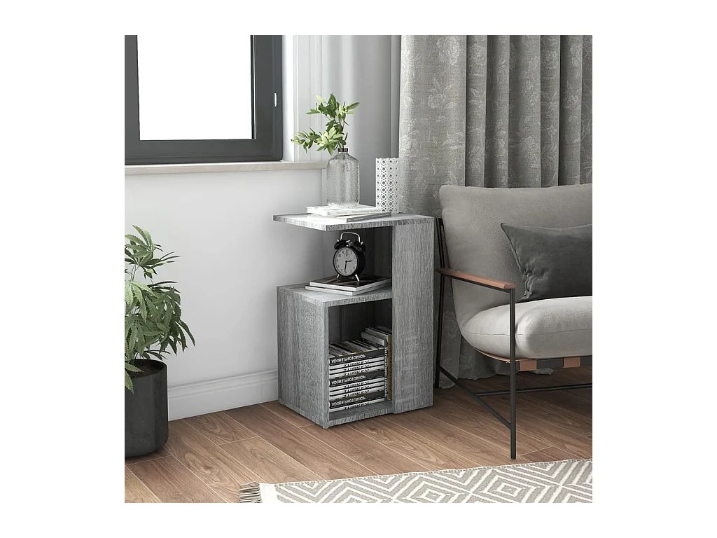 Table basse Sonoma gris 36x30x56 cm Bois d'ingénierie GHR92211