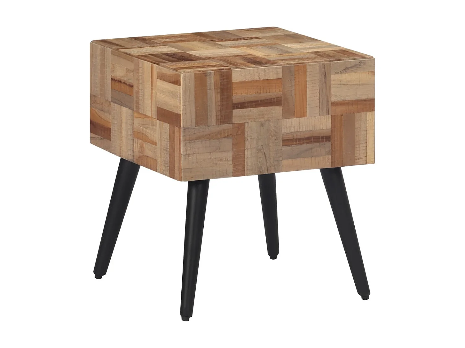 Mesa de centro 40x40x45 cm madeira de teca recuperada maciça PT722999