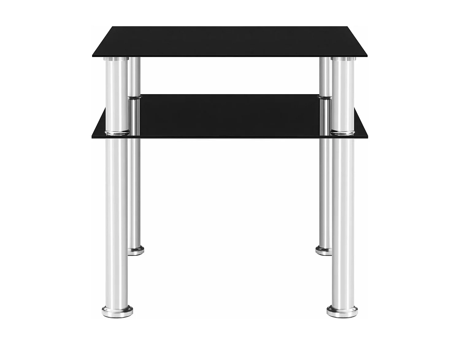 Mesa de centro vidrio templado negra 45x50x45 cm ES95524