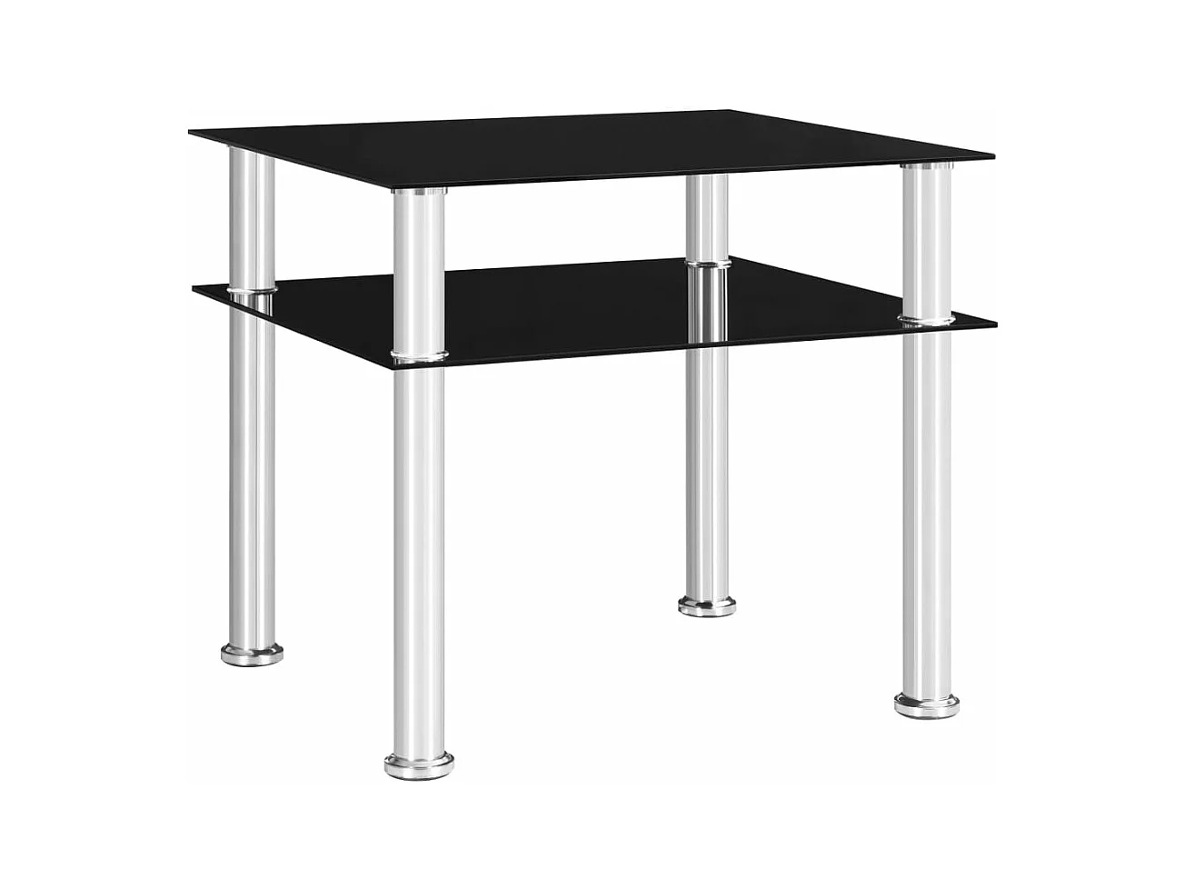 Table basse Noir 45x50x45 cm Verre trempé GHR64506