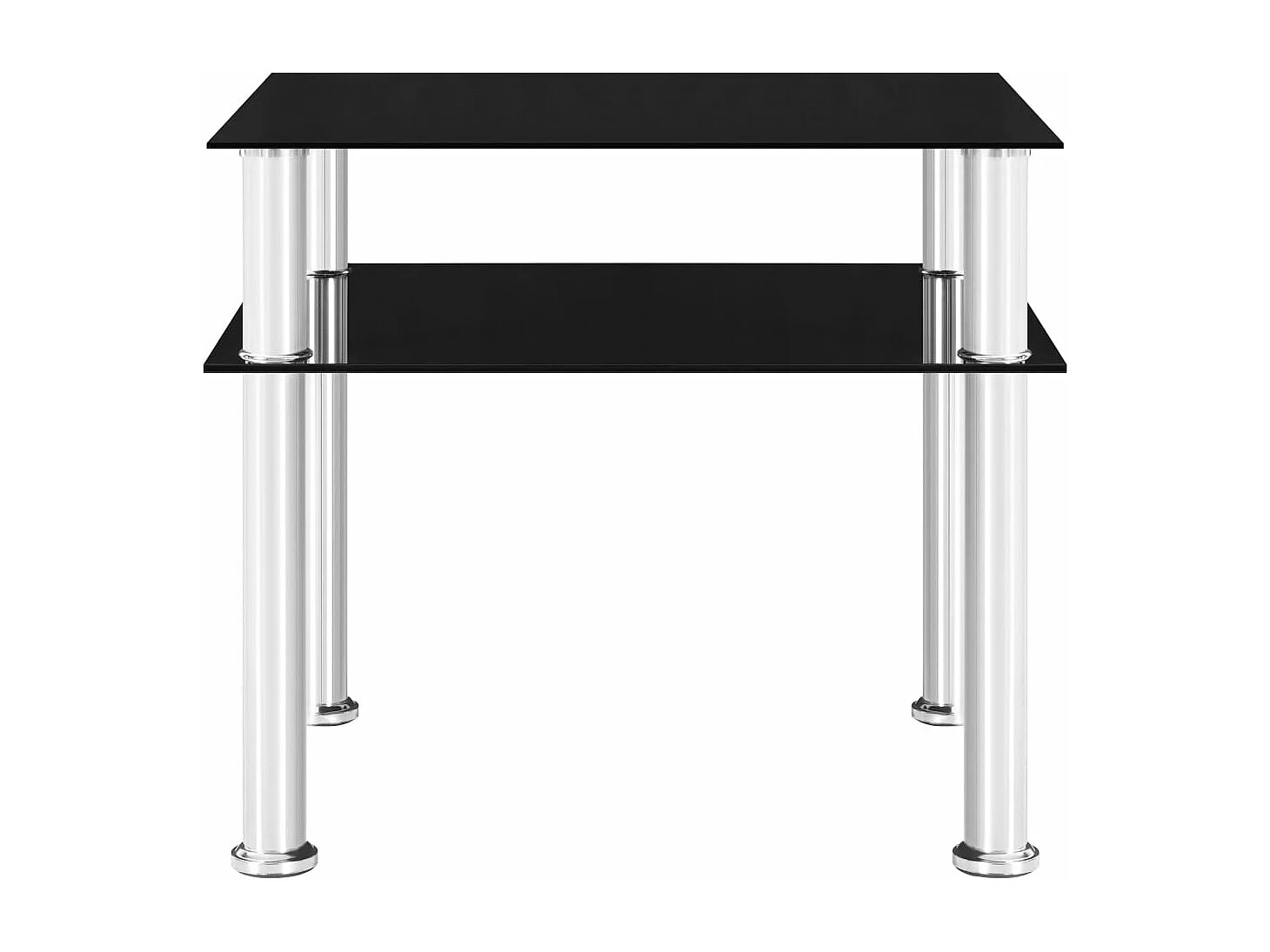 Table basse Noir 45x50x45 cm Verre trempé GHR64506