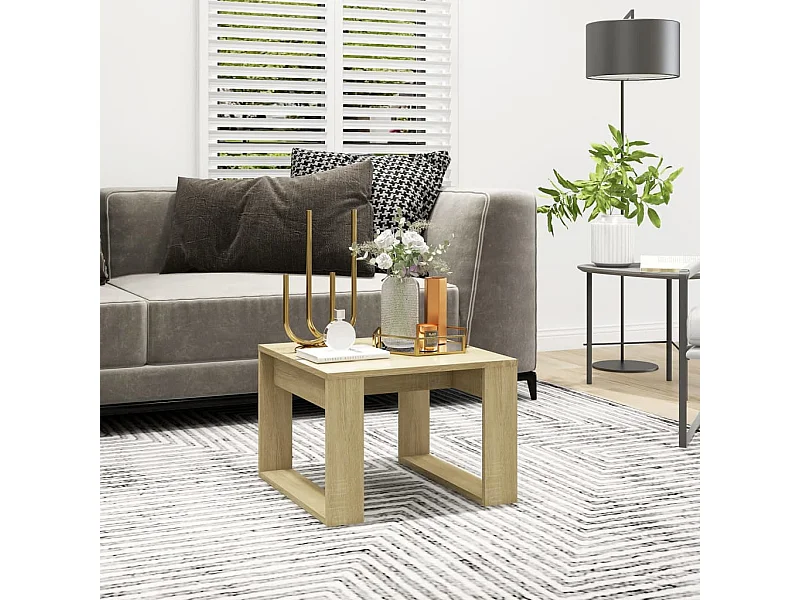 Table basse Chêne sonoma 50x50x35 cm Aggloméré GHR89225