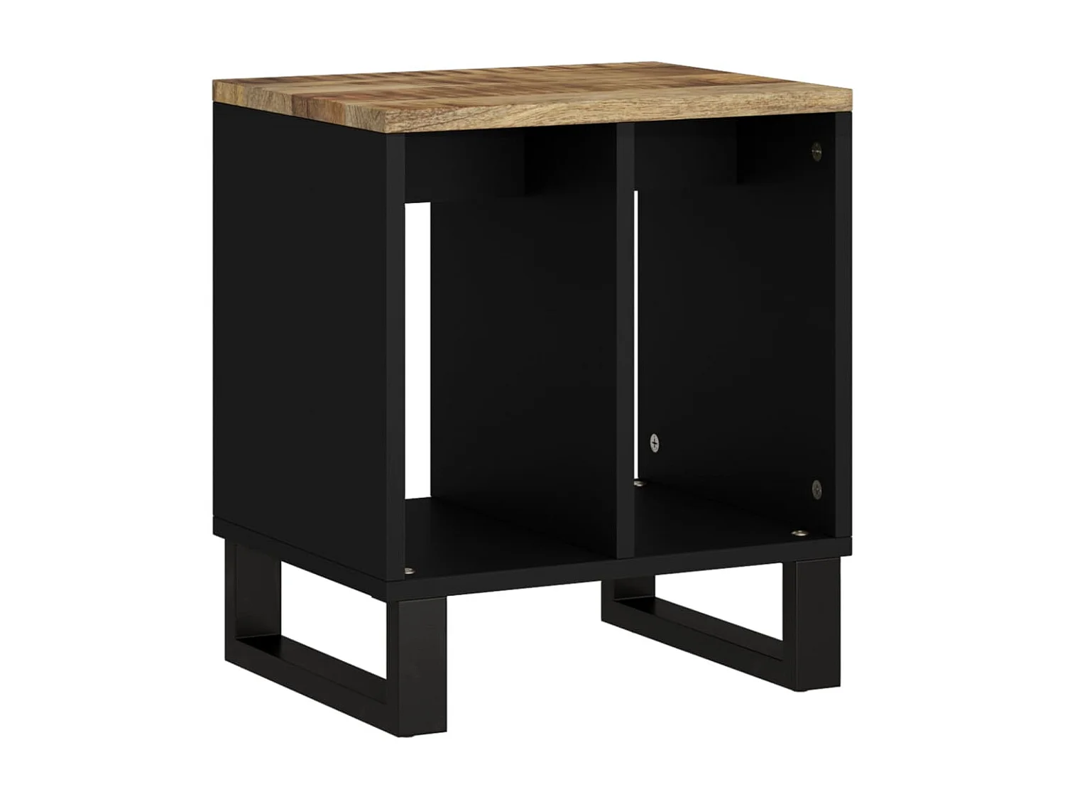 Mesa de centro madera maciza mango y tecnológica 40x31x46 cm ES56490