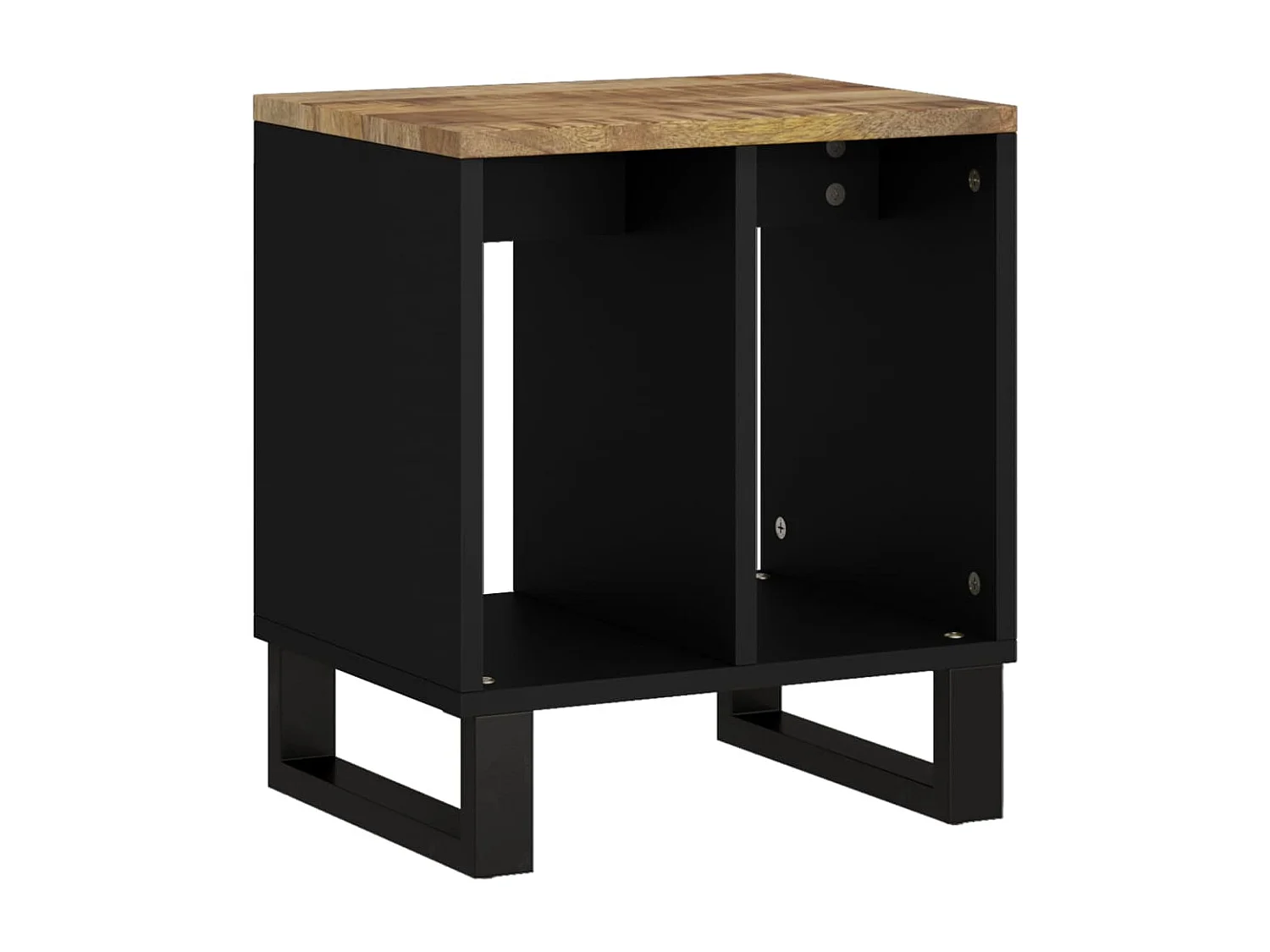 Mesa de centro madera maciza mango y tecnológica 40x31x46 cm ES56490