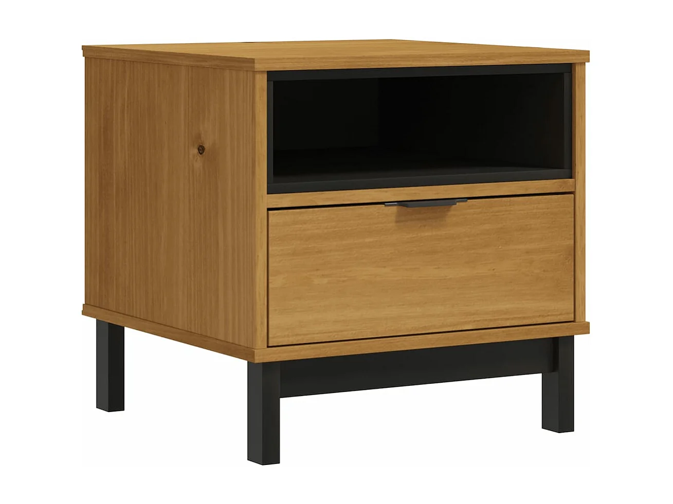 Mesa de centro FLAM madera maciza de pino 50x50x50 cm ES49834