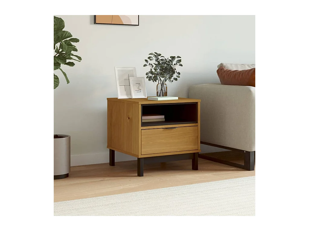 Table basse FLAM 50x50x50 cm bois de pin massif GHR96577