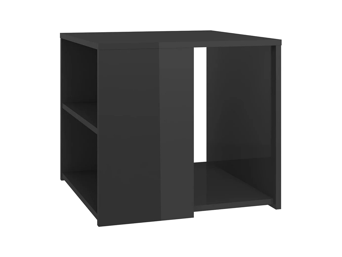 Table basse Gris brillant 50x50x45 cm Aggloméré GHR22490