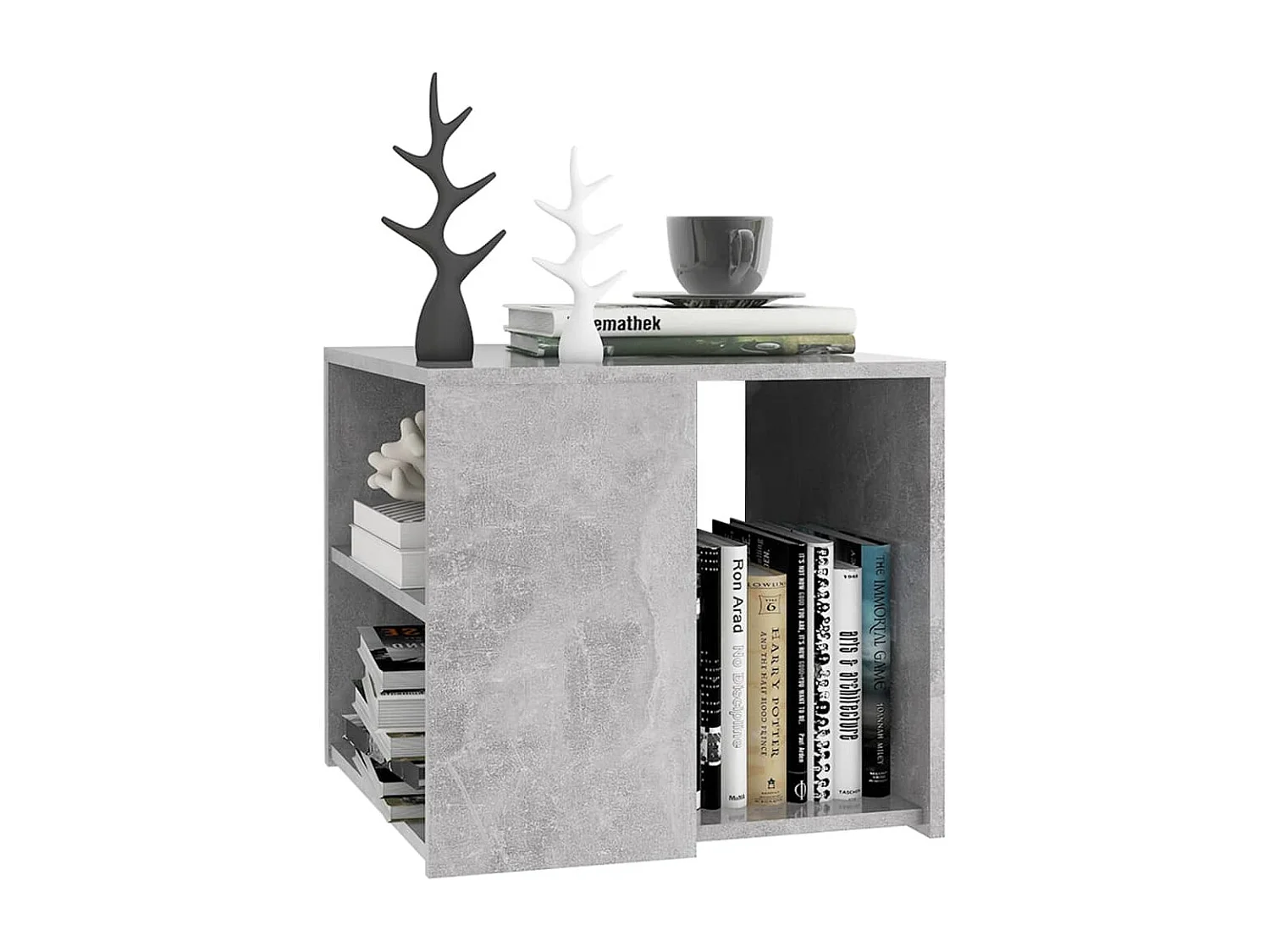 Table basse Gris béton 50x50x45 cm Aggloméré GHR17641