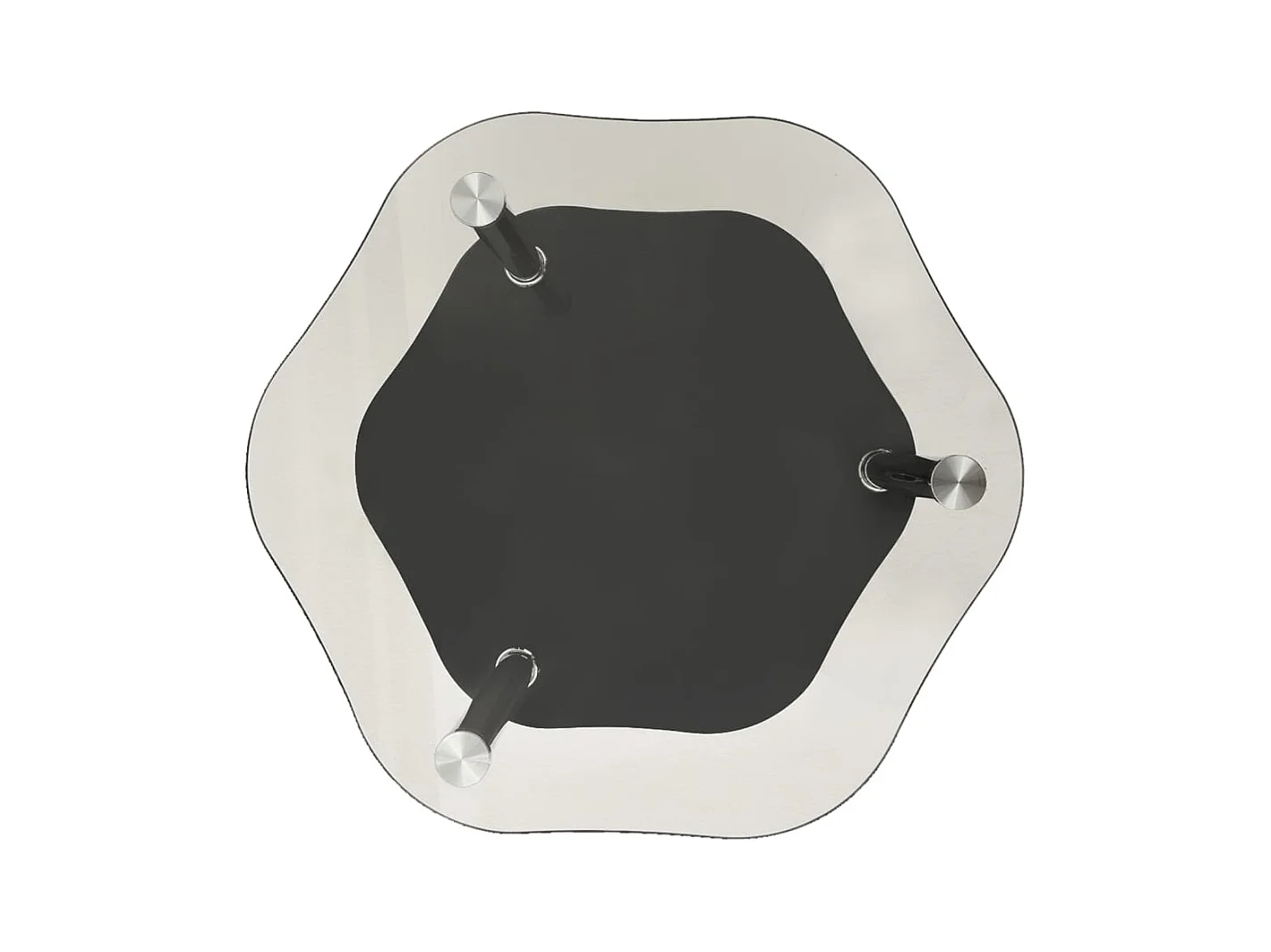 Mesa centro 2 prateleiras 38x38x50cm vidro temp. transp./preto PT189157