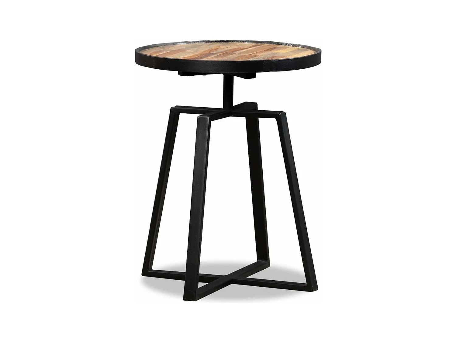 Table basse ronde Teck massif de récupération GHR76095