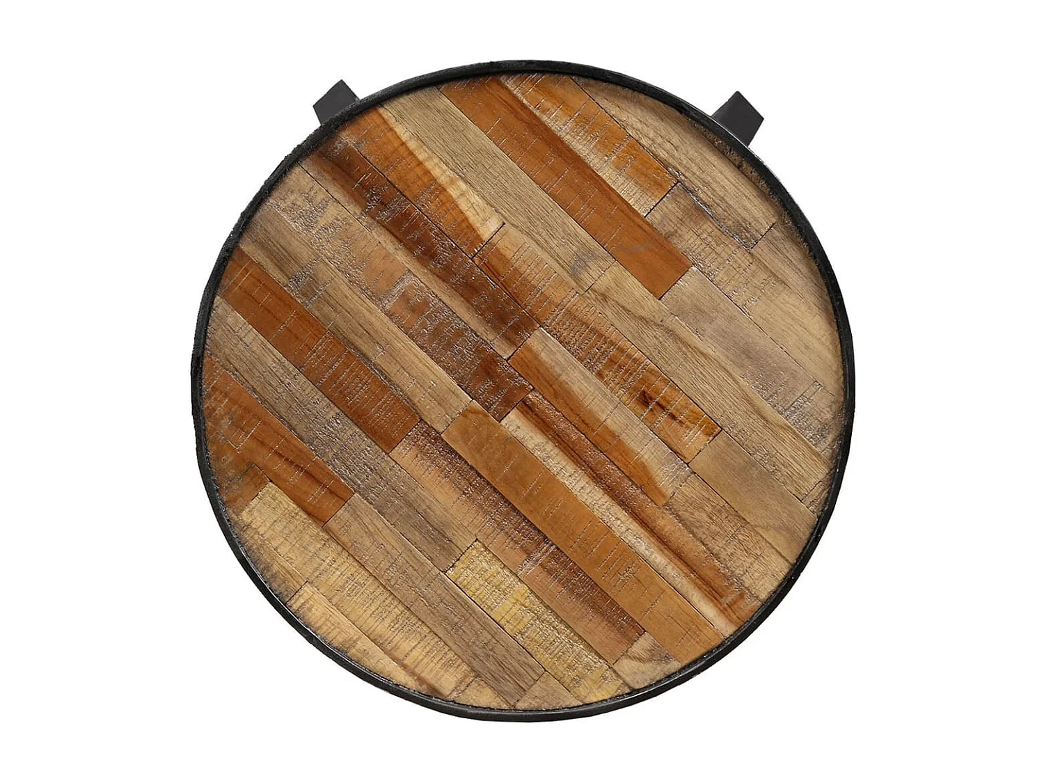 Table basse ronde Teck massif de récupération GHR76095