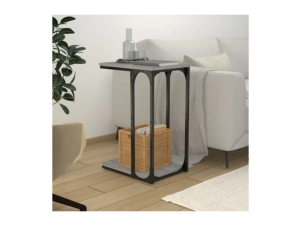 Table basse Sonoma gris 40x30x60 cm Bois d'ingénierie GHR12637