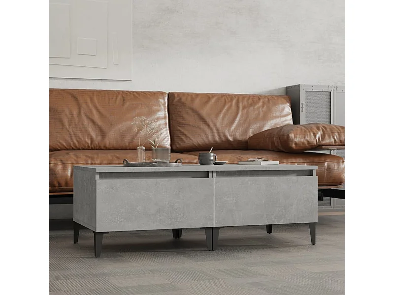 Bijzettafels 2 st 50x46x35 cm bewerkt hout betongrijs NL96976