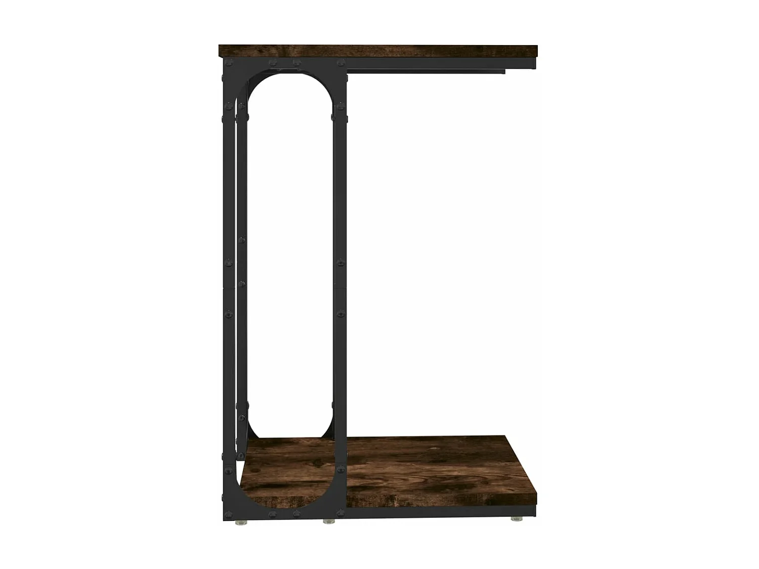 Mesa de centro madera contrachapada roble ahumado 40x30x60 cm ES15291