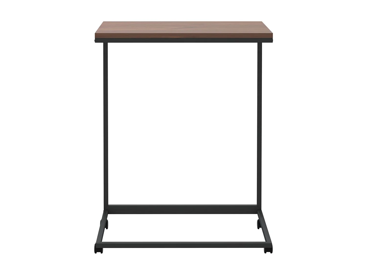 Table basse avec roues Noir 55x35x70 cm Bois d'ingénierie GHR45620