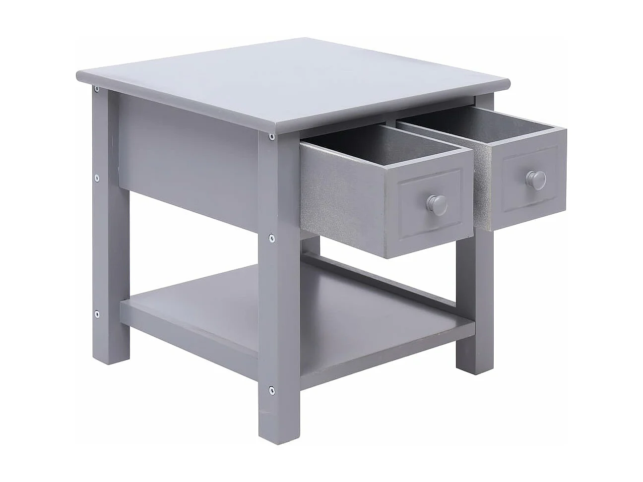 Mesa de centro 40x40x40 cm madeira de paulownia cinzento PT947713