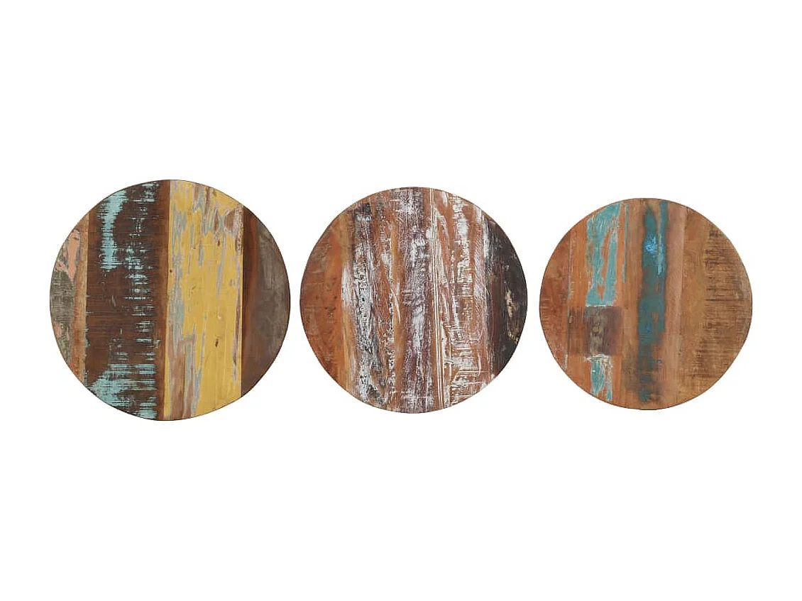 Tables basses 3 pcs Bois de récupération massif GHR52873