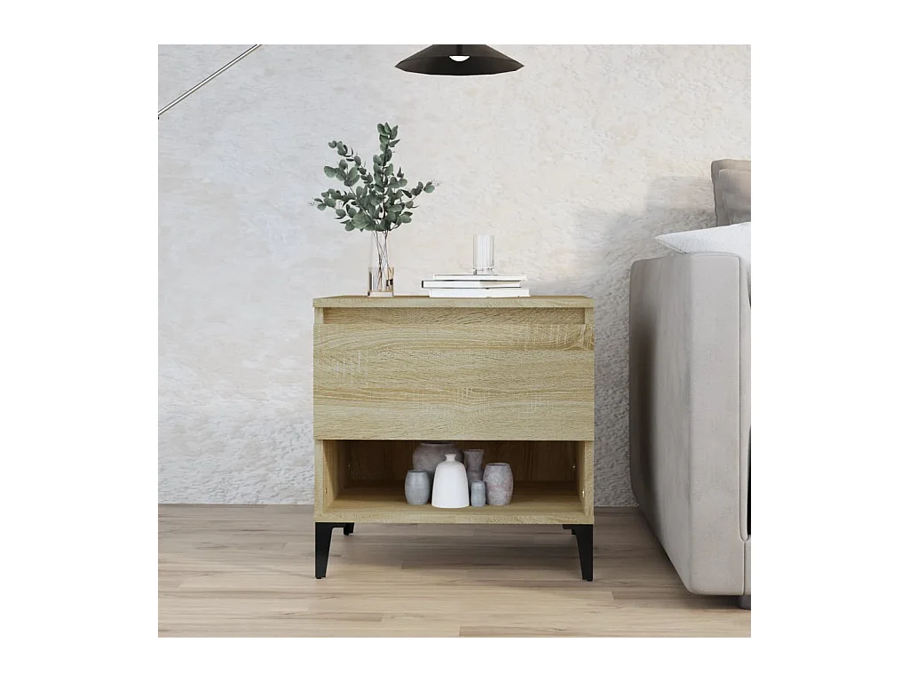 Table basse Chêne sonoma 50x46x50 cm Bois d'ingénierie GHR95337