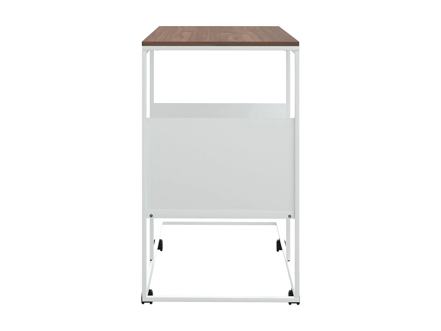 Mesa de centro c/ rodas 55x36x63,5cm derivados de madeira branco PT548454