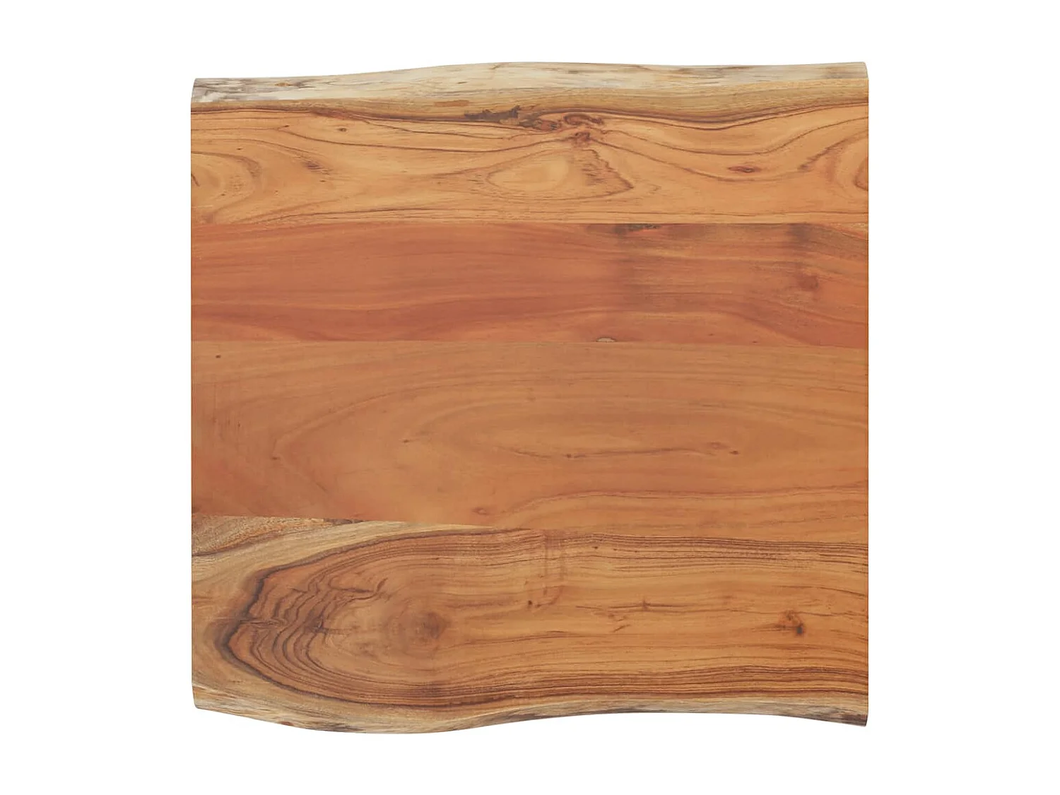 Table basse 40x40x2,5cm bois massif acacia bordure assortie GHR61030