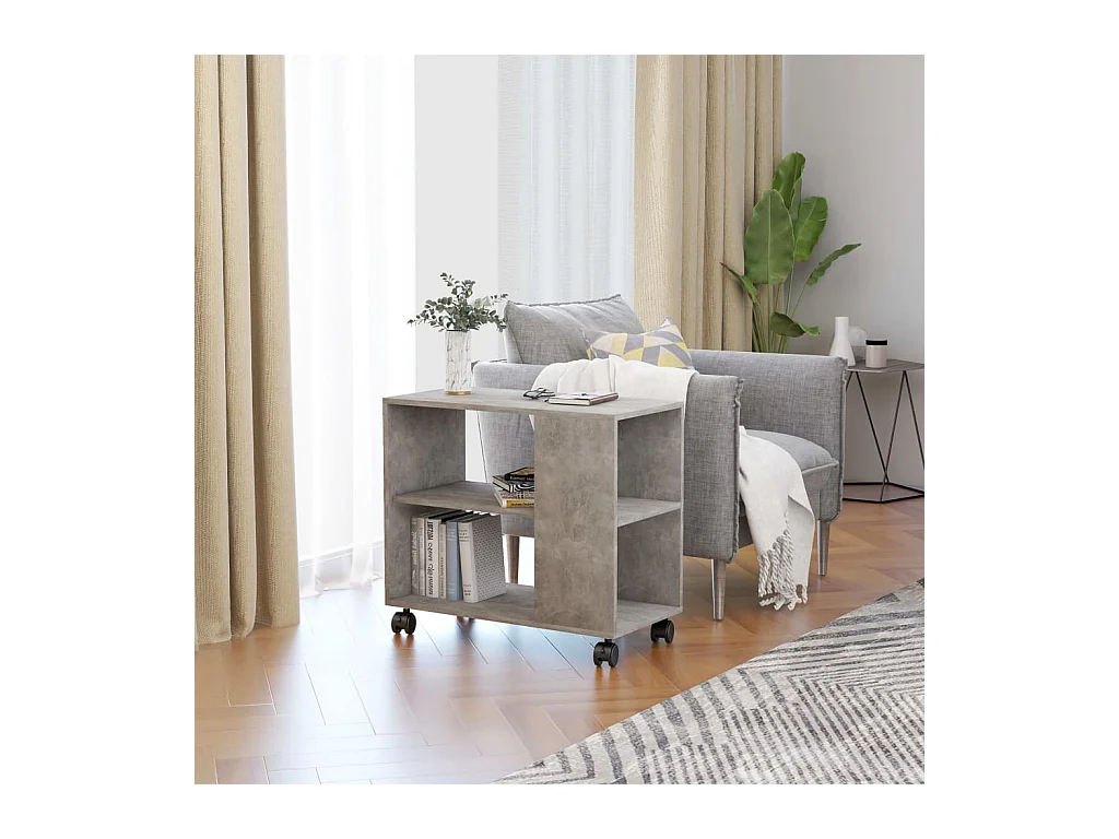 Table basse Gris béton 70x35x55 cm Bois d'ingénierie GHR82968