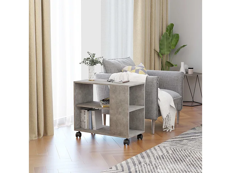 Table basse Gris béton 70x35x55 cm Bois d'ingénierie GHR82968