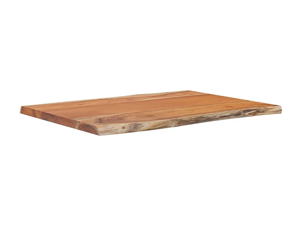 Table basse 50x40x2,5cm bois massif acacia bordure assortie GHR12708