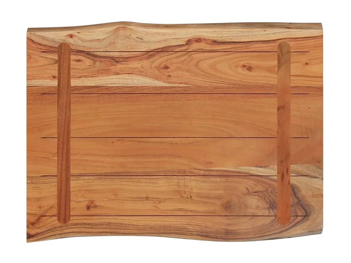 Table basse 50x40x2,5cm bois massif acacia bordure assortie GHR12708