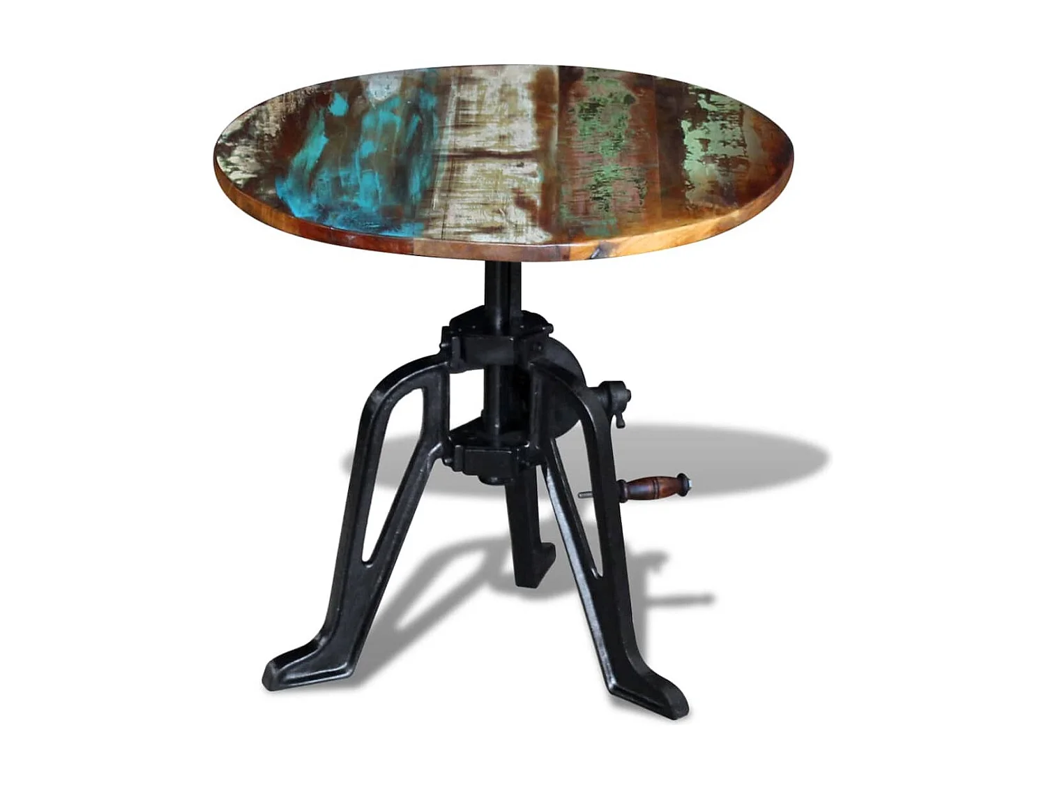 Table basse Bois de récupération massif Fonte 60x(42-63)cm GHR99148