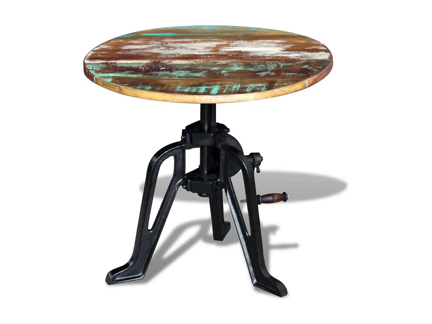 Table basse Bois de récupération massif Fonte 60x(42-63)cm GHR99148