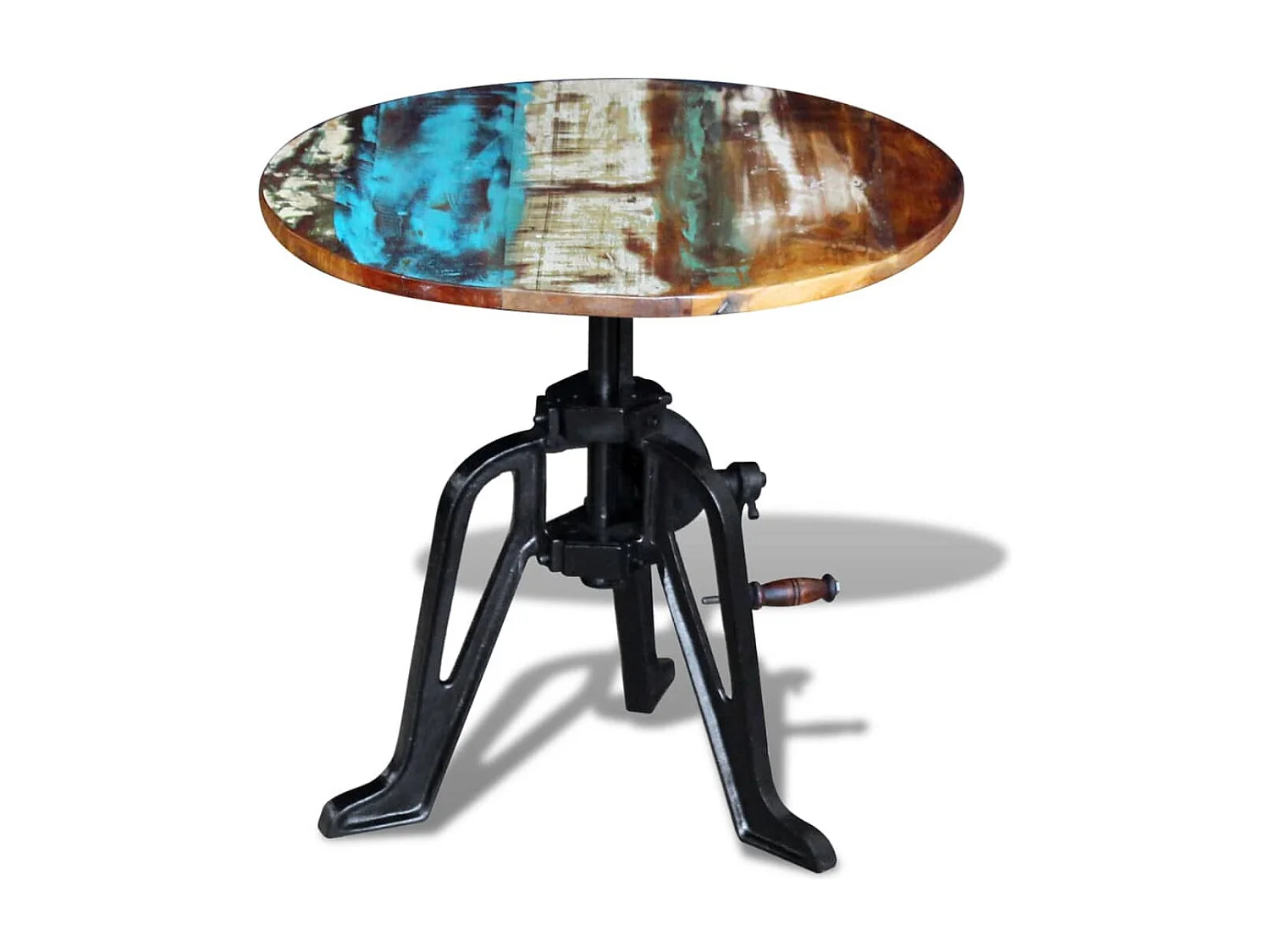 Table basse Bois de récupération massif Fonte 60x(42-63)cm GHR99148