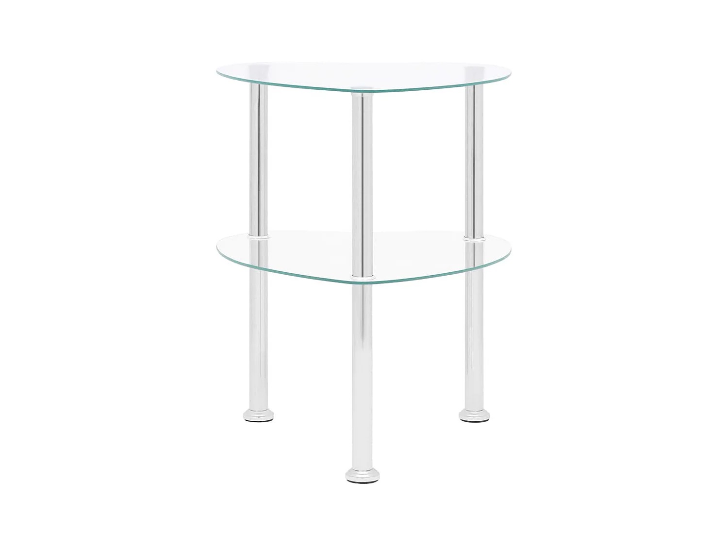 Mesa de centro de ordenador vidrio transparente 38x38x50 cm ES31186