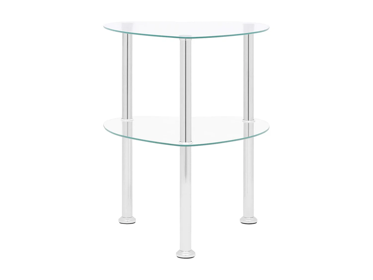 Mesa de centro de ordenador vidrio transparente 38x38x50 cm ES31186