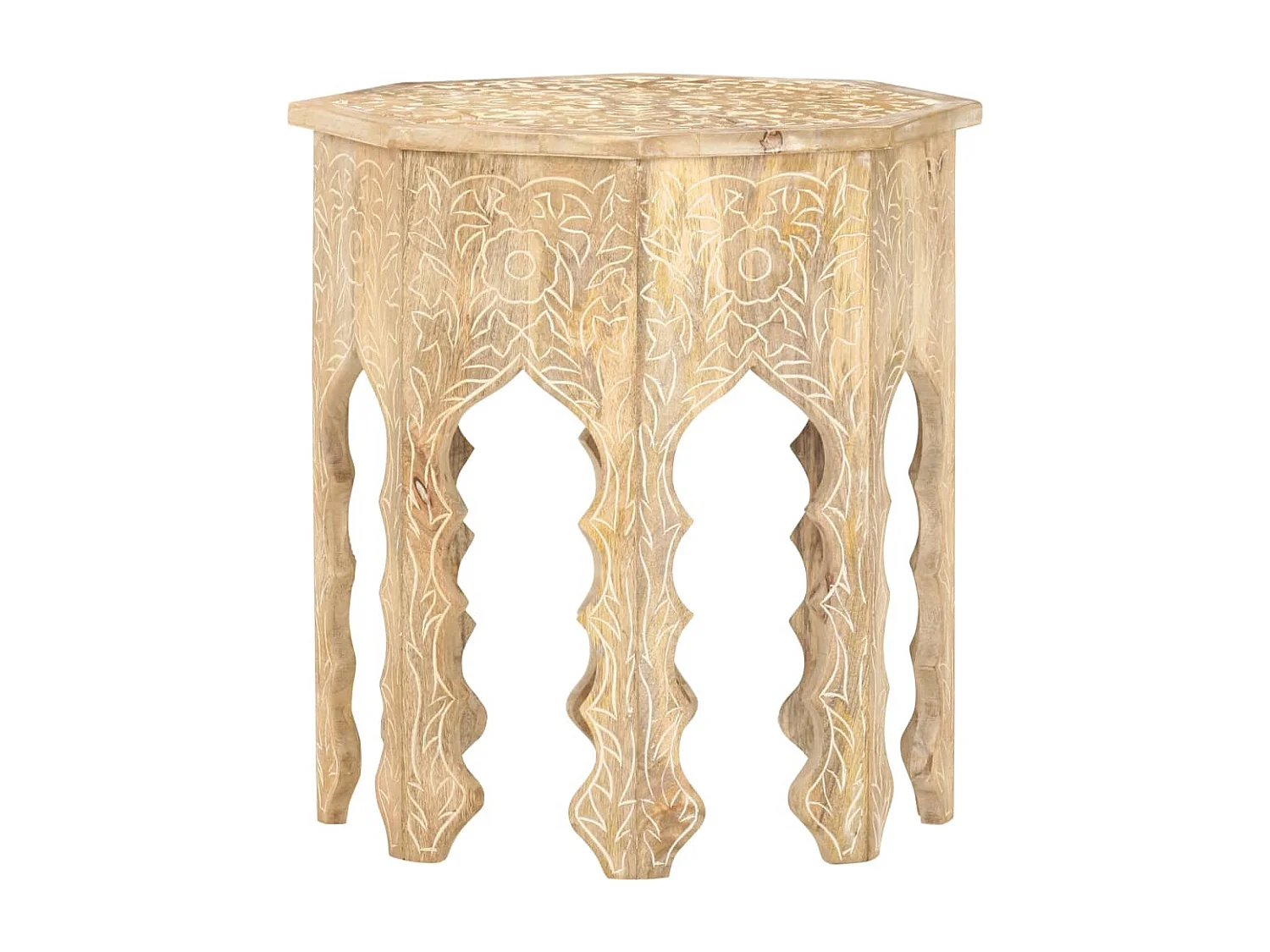 Table basse Ø48 cm Bois de manguier massif GHR13129