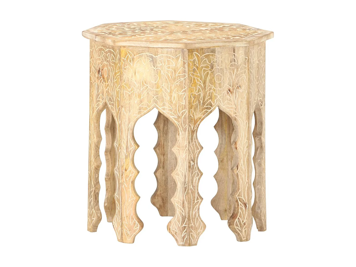 Table basse Ø48 cm Bois de manguier massif GHR13129