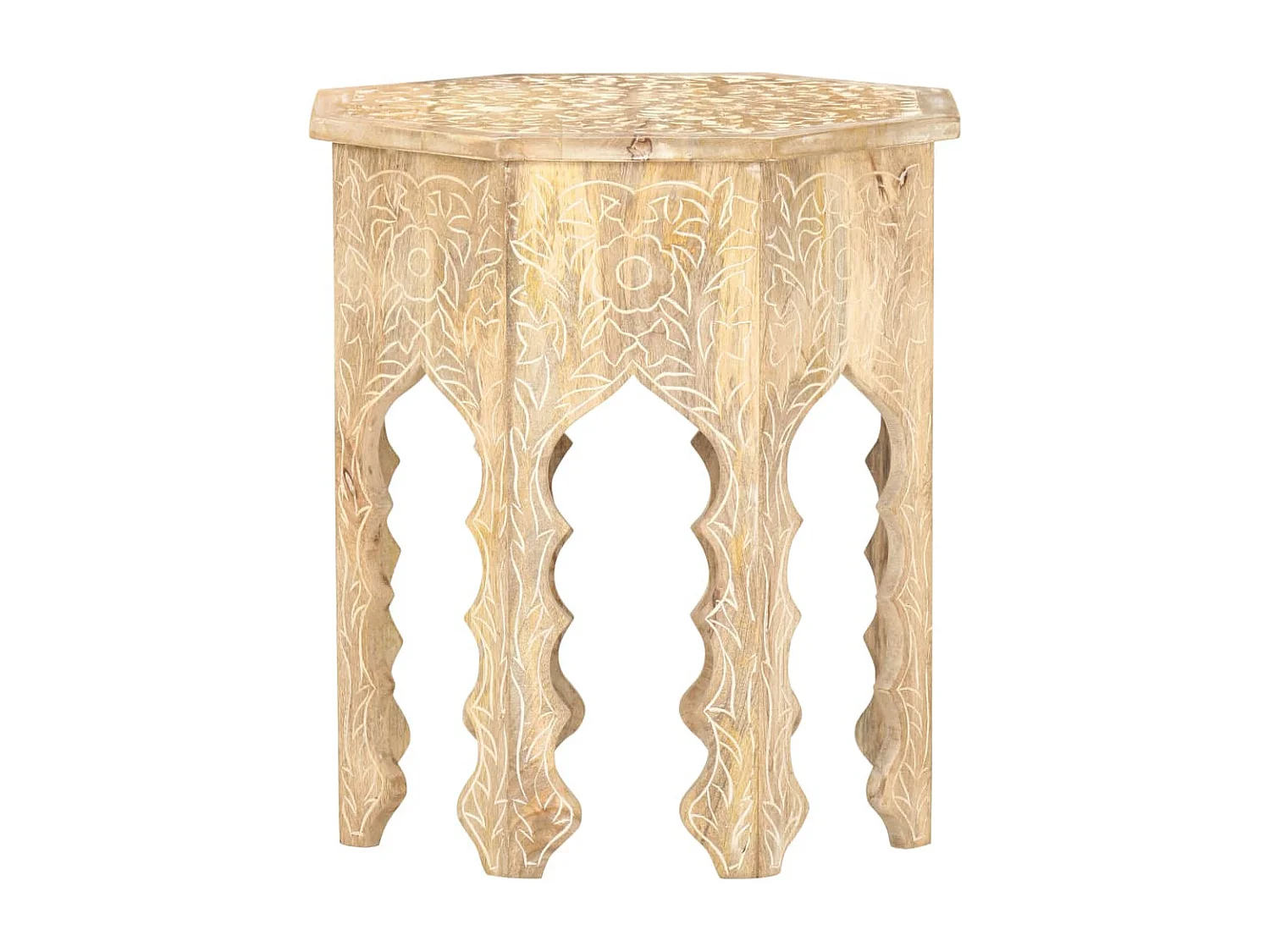 Table basse Ø48 cm Bois de manguier massif GHR13129