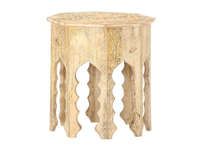 Table basse Ø48 cm Bois de manguier massif GHR13129