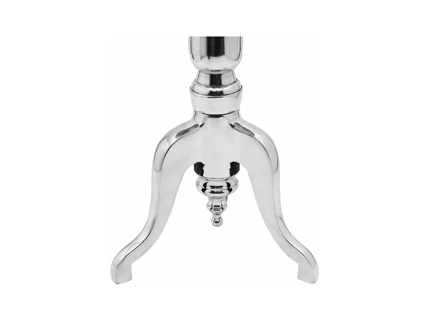 Mesa de centro redonda de aluminio plateada ES16573