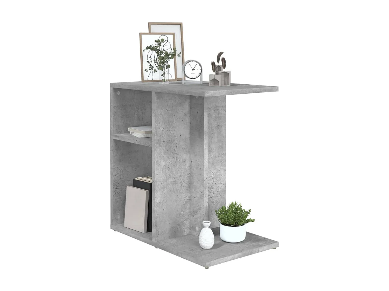 Table basse Gris béton 50x30x50 cm Aggloméré GHR50620