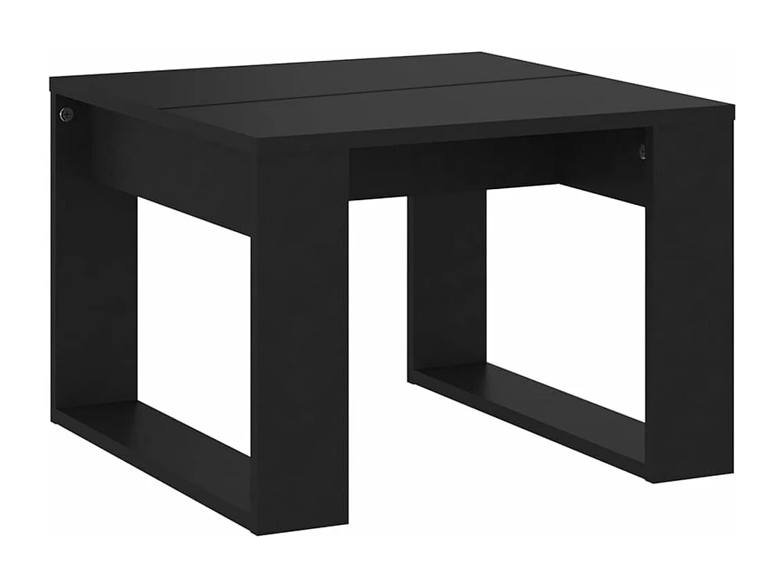 Mesa de centro de madera contrachapada negro 50x50x35 cm ES24950