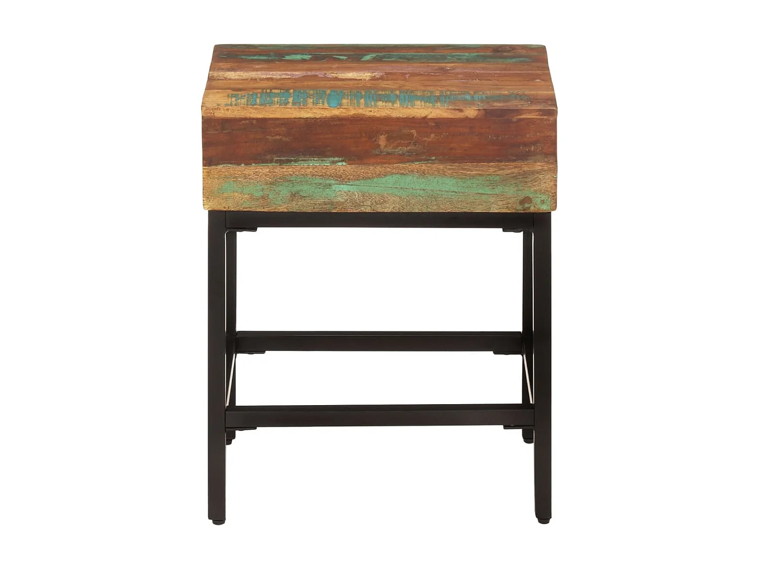 Mesa de centro madera maciza reciclada 40x30x51 cm ES35401